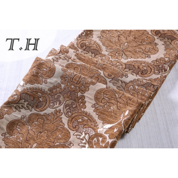 Tecido Shallow Brown Chenille Jacquard Sofá por 400GSM